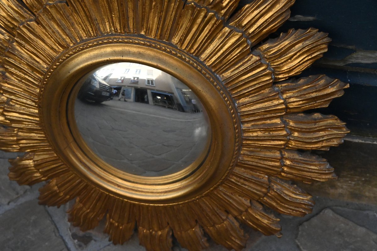 Miroir de sorcière en composition doré -photo-3