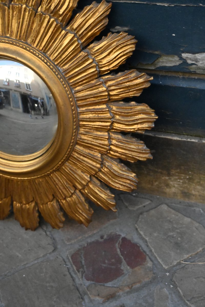 Miroir de sorcière en composition doré -photo-5