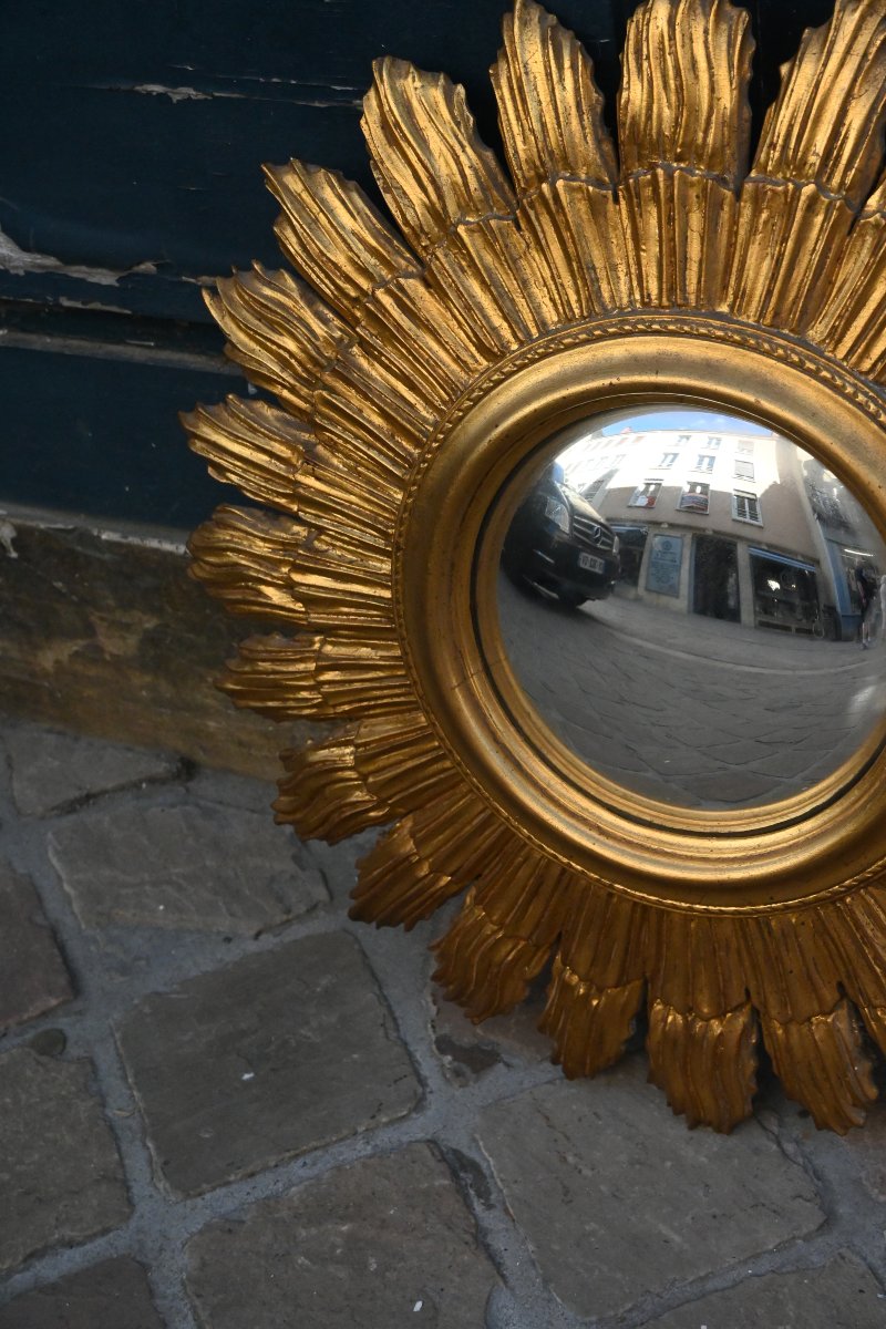 Miroir de sorcière en composition doré -photo-6