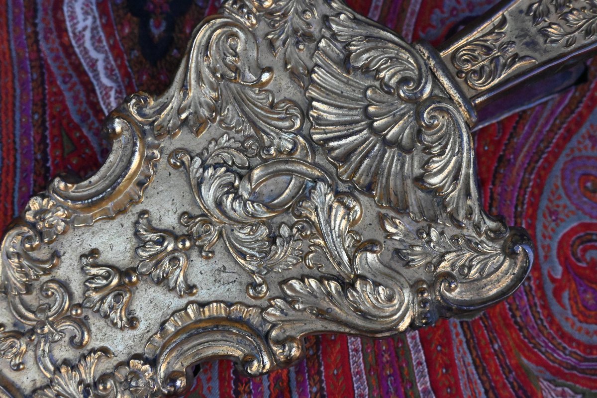  Rare Repoussé Brass Bellows From The 18th Century-photo-2
