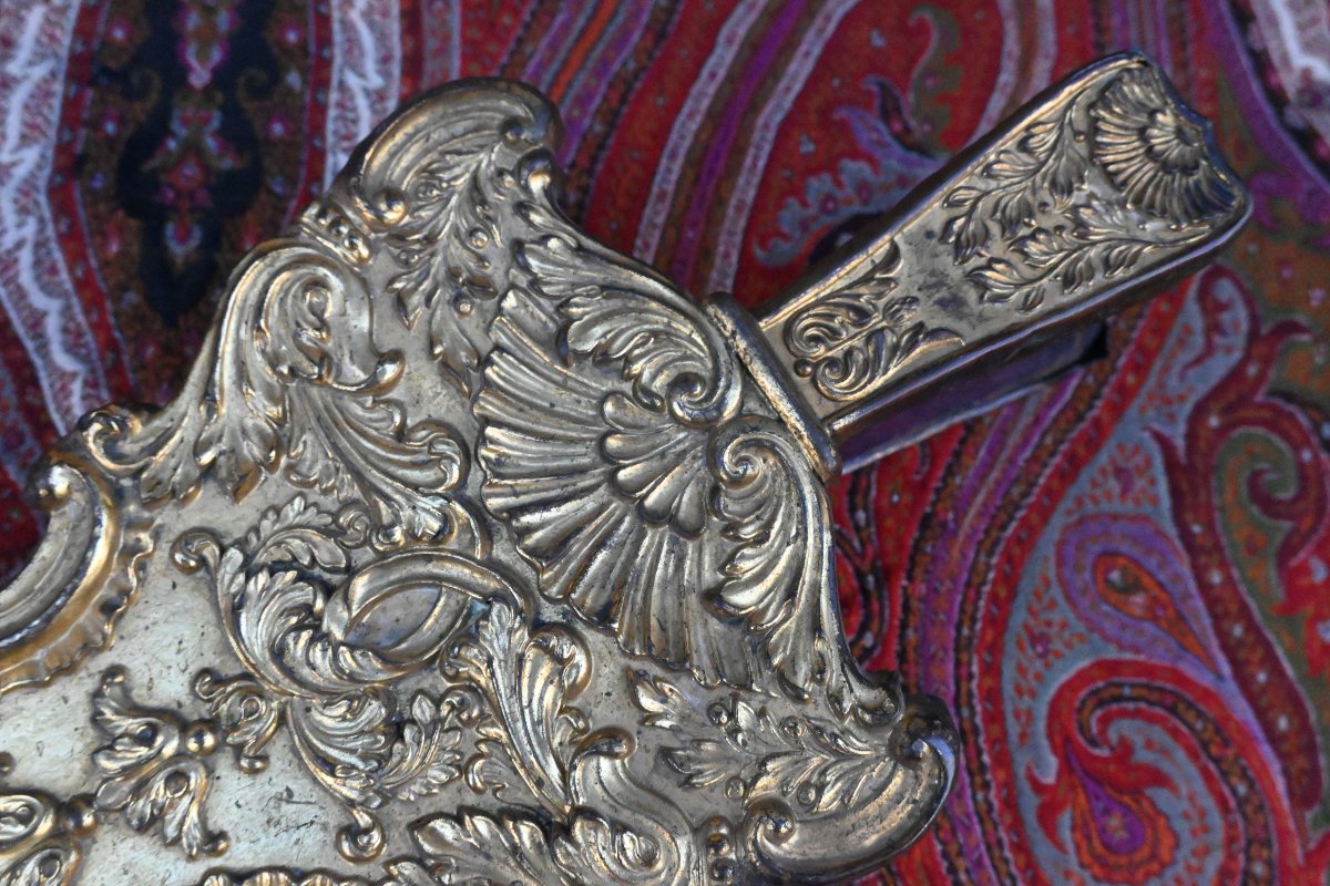  Rare Repoussé Brass Bellows From The 18th Century-photo-3