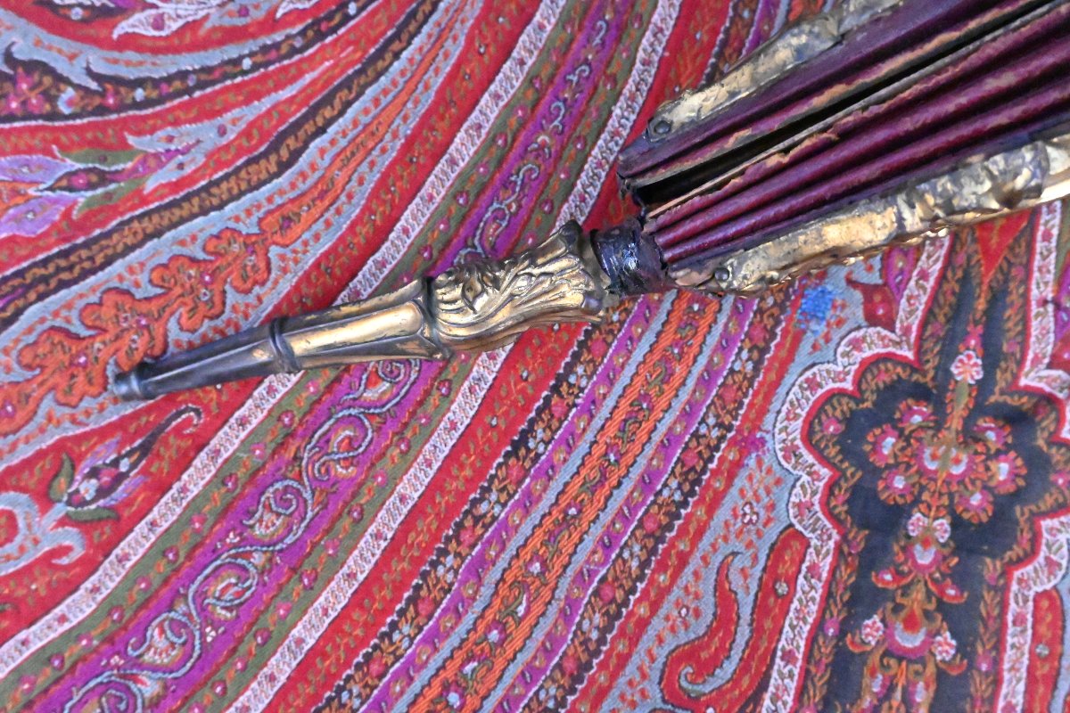  Rare Repoussé Brass Bellows From The 18th Century-photo-3
