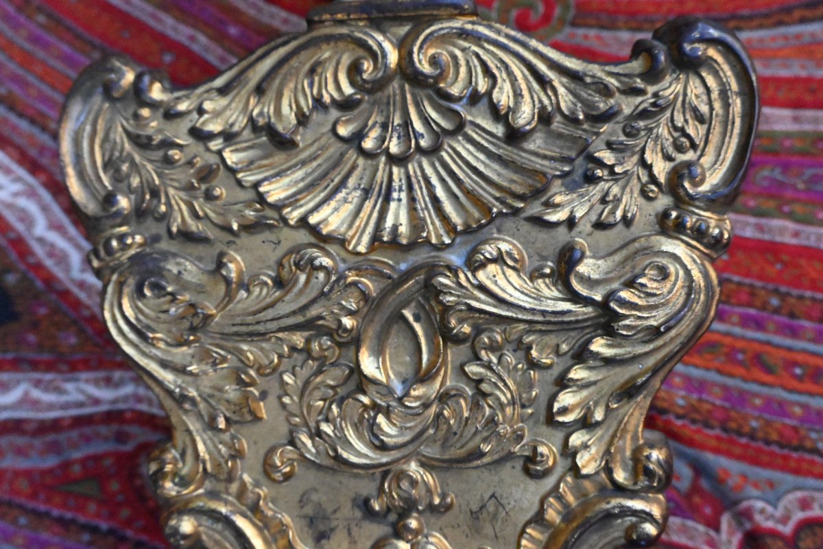  Rare Repoussé Brass Bellows From The 18th Century-photo-6