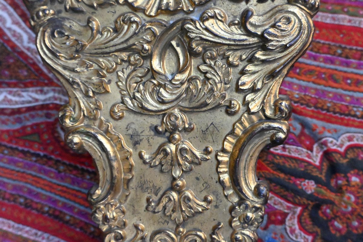  Rare Repoussé Brass Bellows From The 18th Century-photo-7