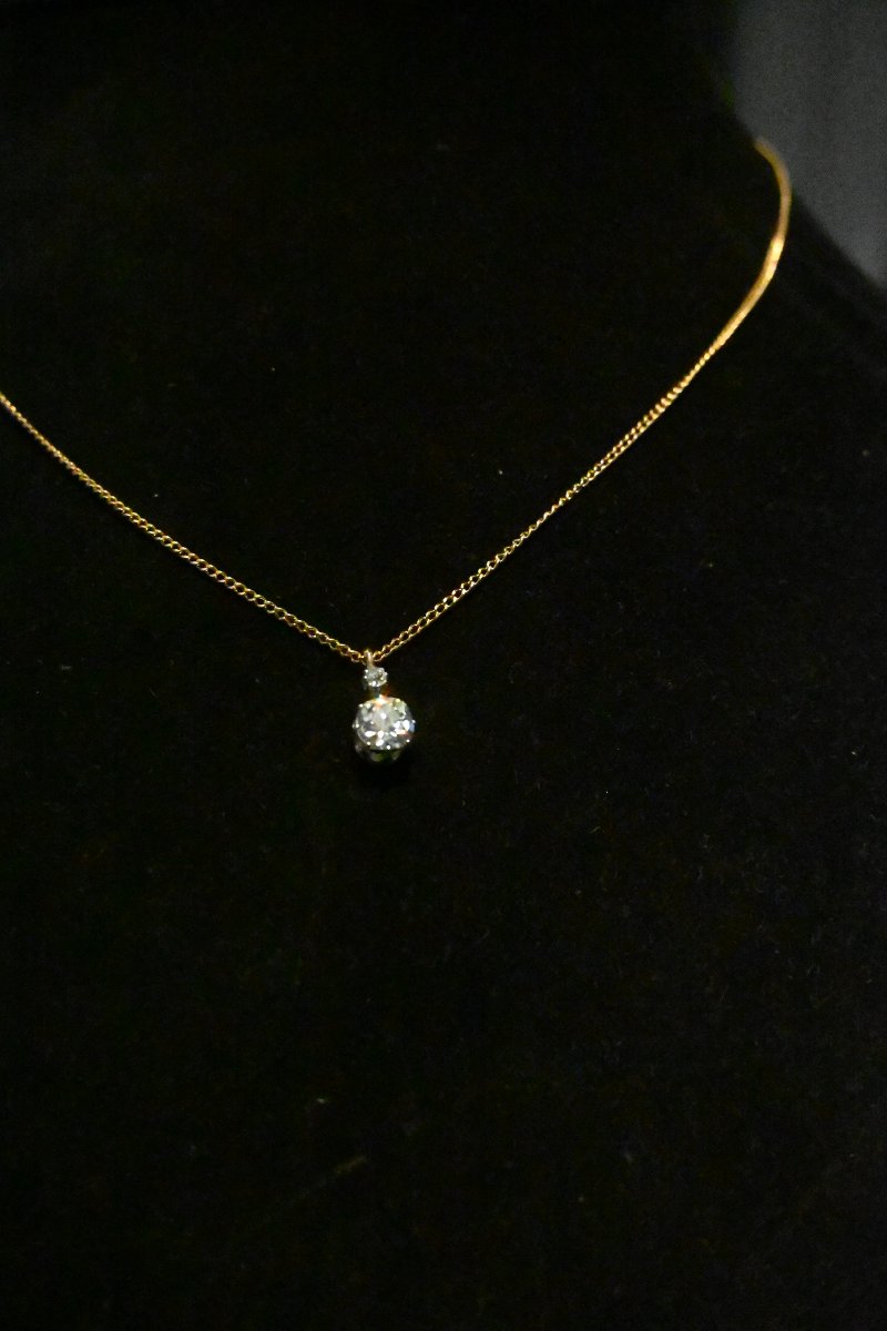 Pendantif orné d un diamant taille ancienne-photo-8