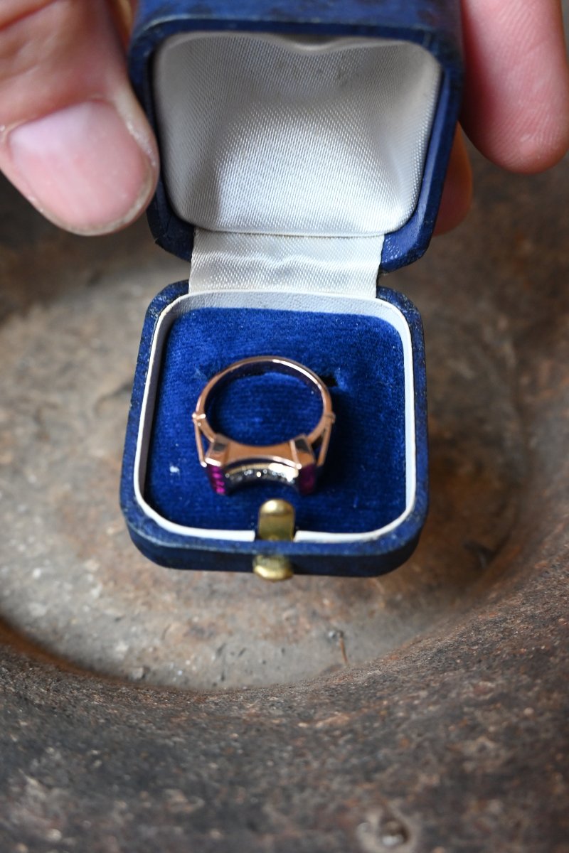 Gold And Diamond Tank Ring-photo-3