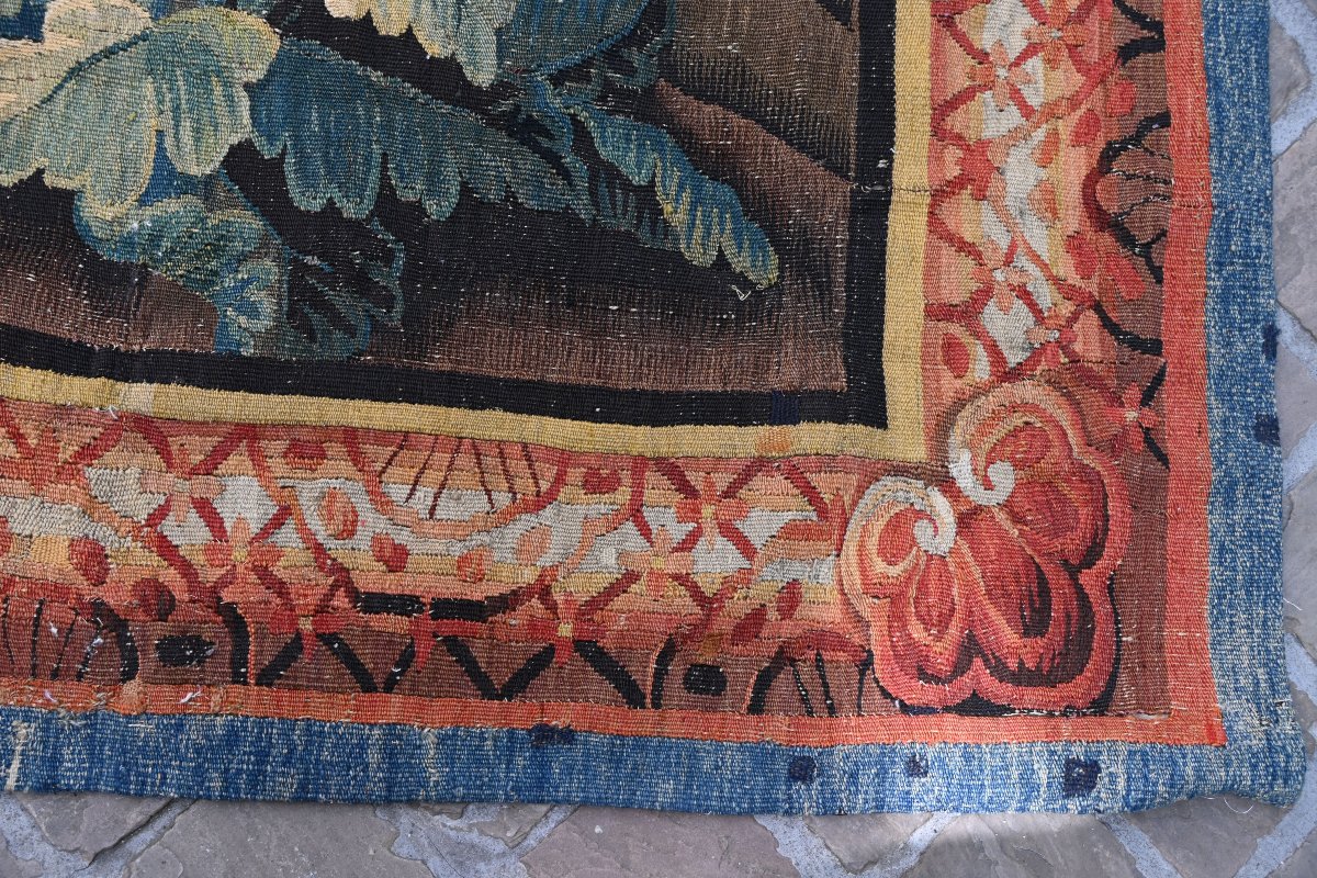 Tapestry , Portière Au Jardinier , Aubusson XVIII-photo-2