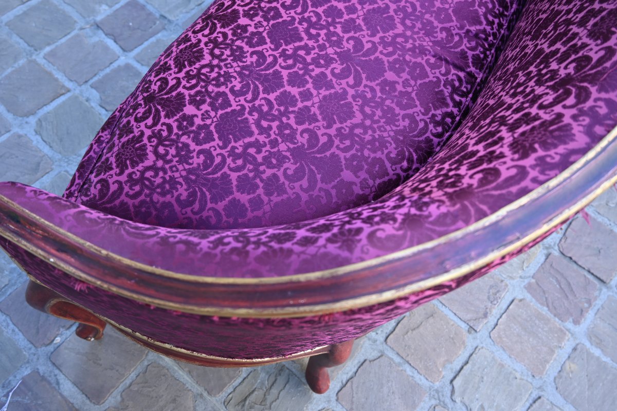 18th Century Italian Sofa In Lacquered Wood-photo-6