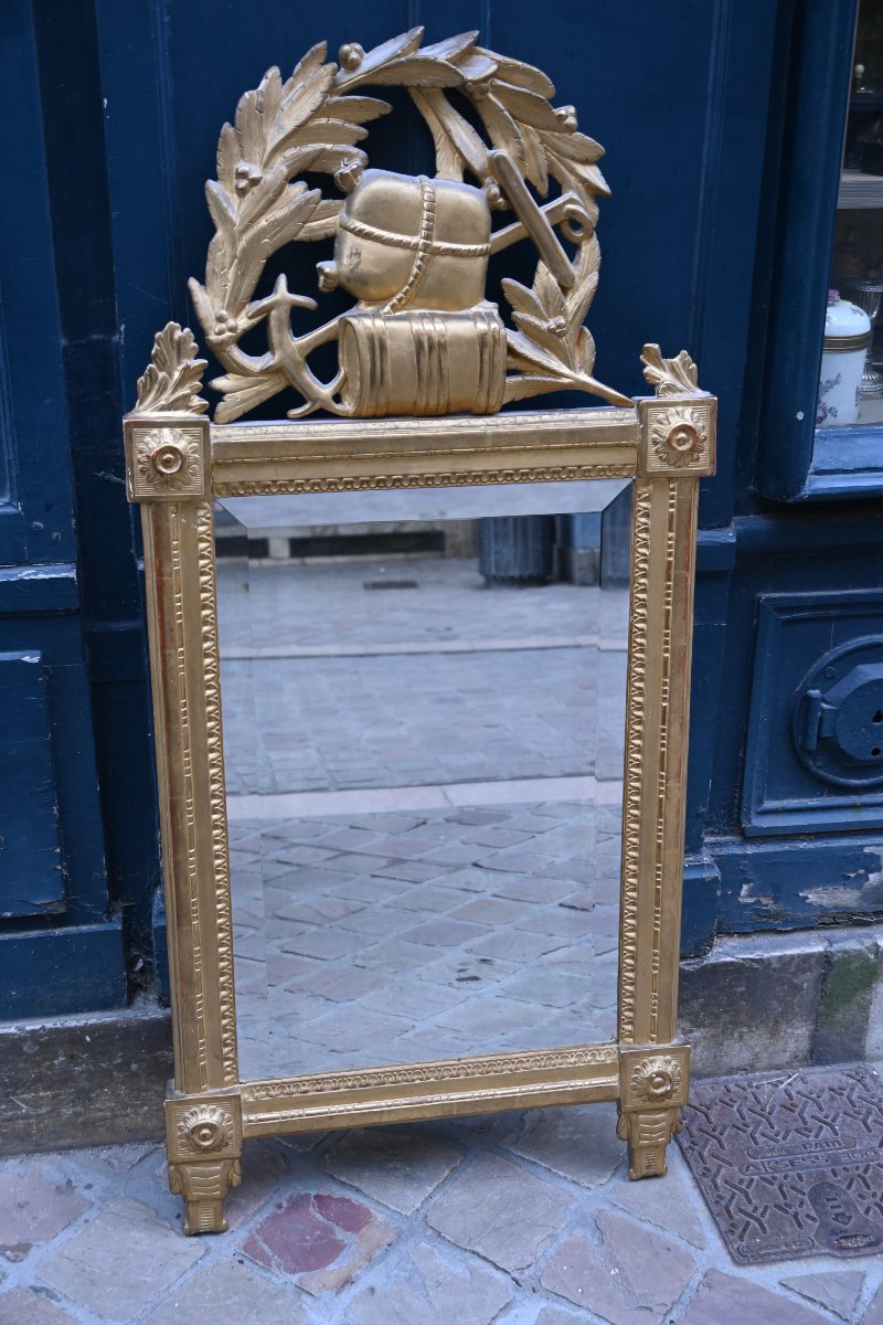 Miroir bois doré d époque Louis XVI  , Bordeaux fin  XVIII