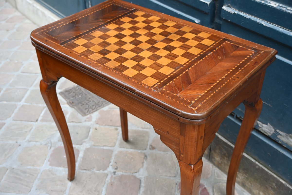 Table à jeux d époque Louis XV du XVIII-photo-4