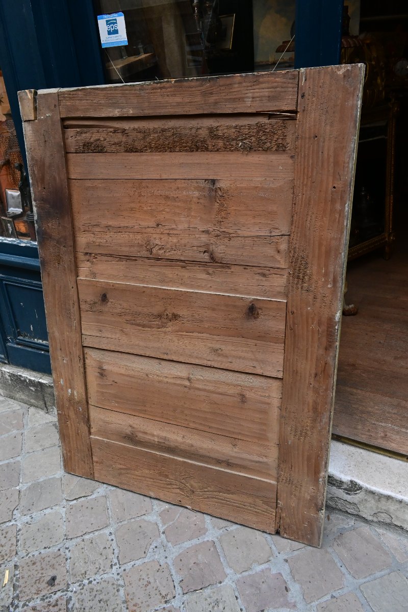 Trumeau fin XVIII , avec toile  scène d un jardiner , époque Louis XVI-photo-2
