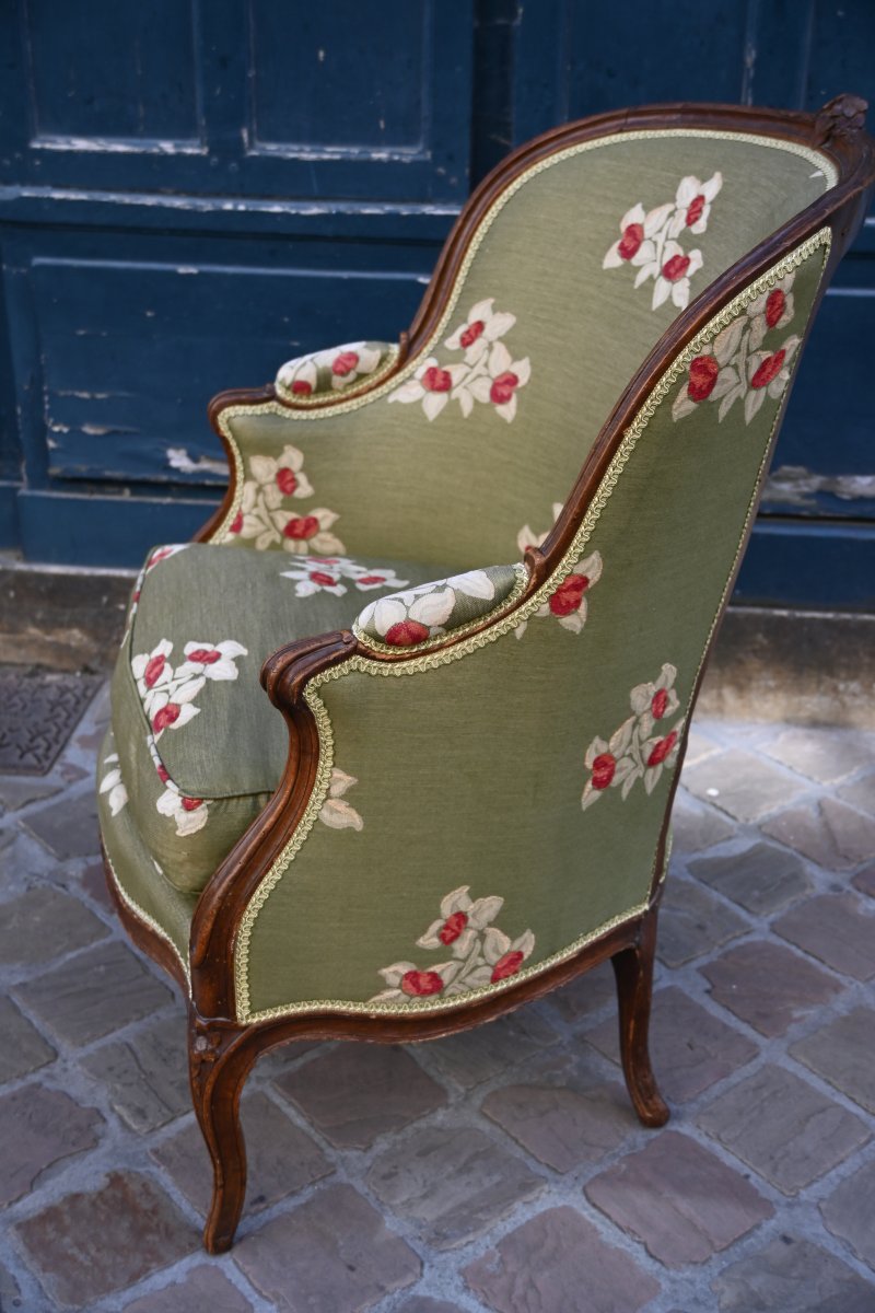 18th-century Louis XV-style Gondola Armchair-photo-4
