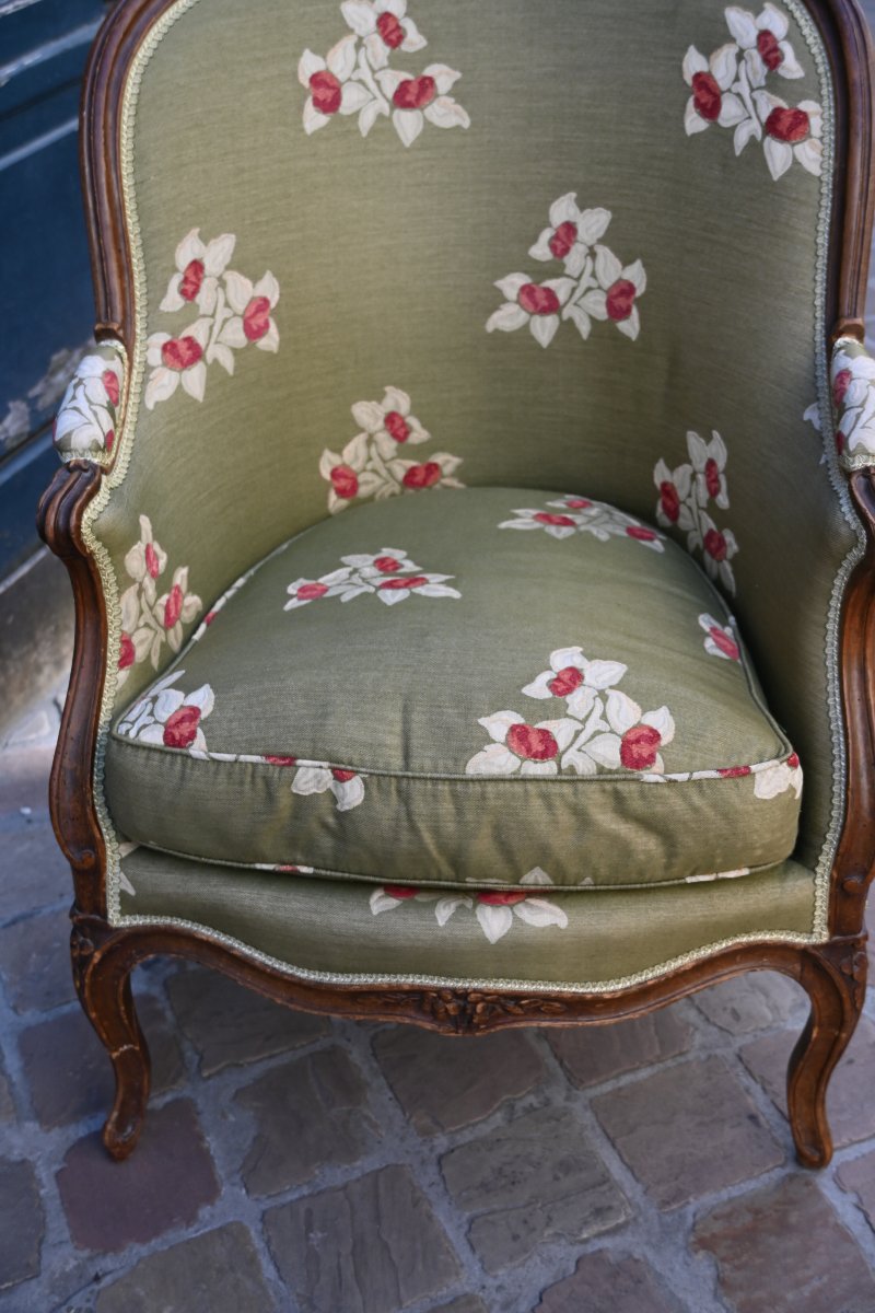 18th-century Louis XV-style Gondola Armchair-photo-3