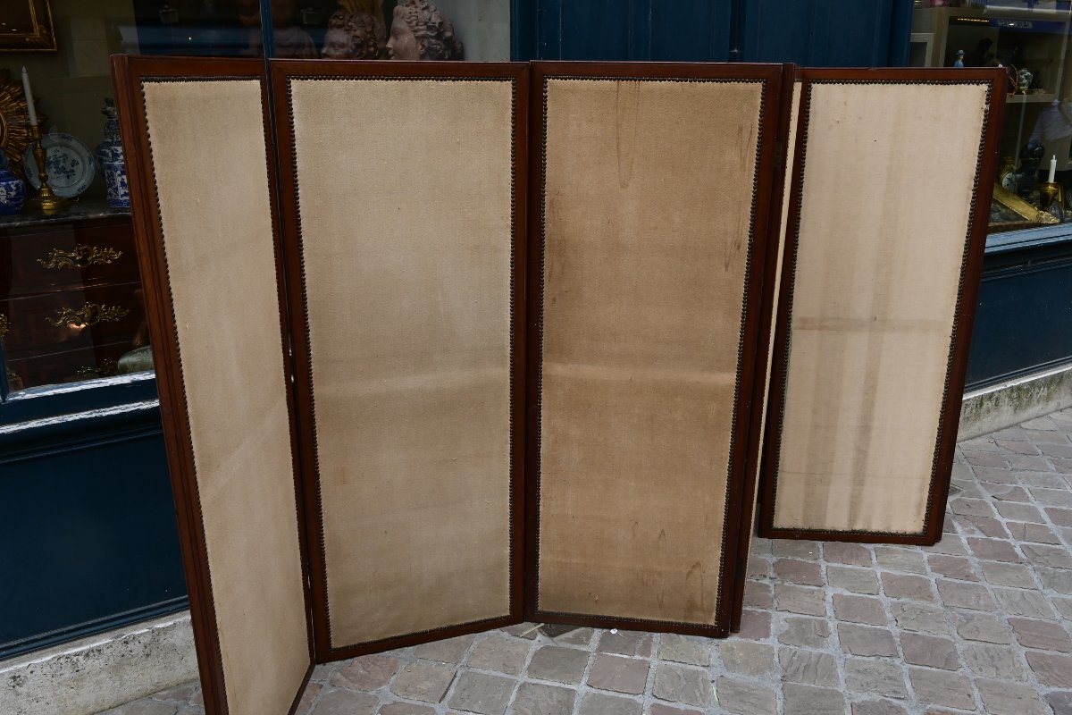 Early 19th-century 6-panel Mahogany Folding Screen