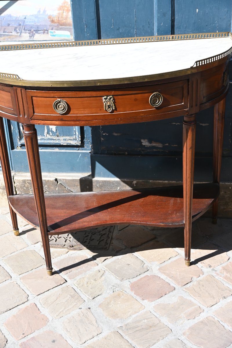 Pair Of Louis XVI Mahogany Console Tables-photo-3