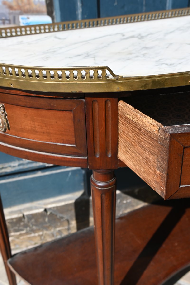 Pair Of Louis XVI Mahogany Console Tables-photo-1