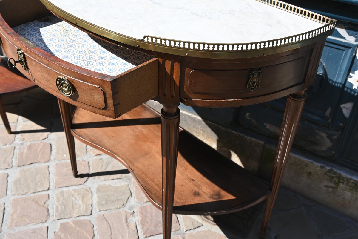 Pair Of Louis XVI Mahogany Console Tables-photo-2