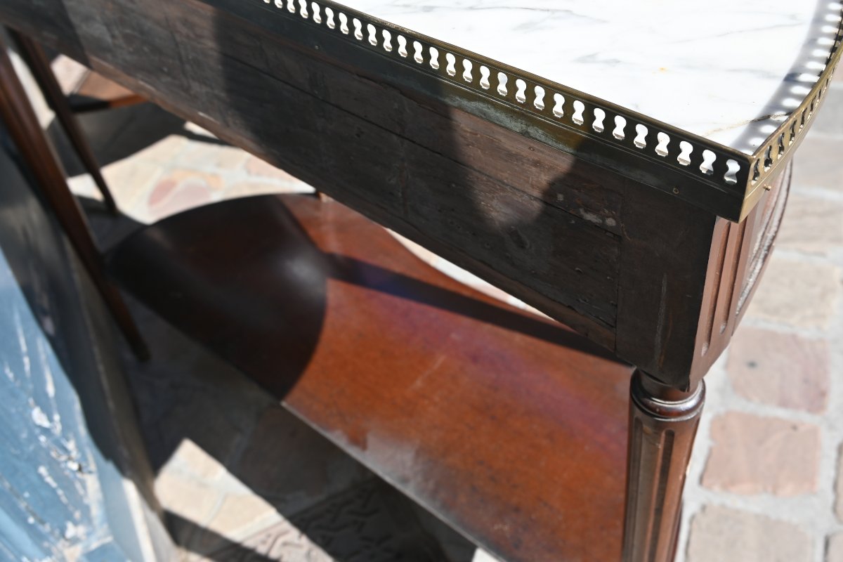Pair Of Louis XVI Mahogany Console Tables-photo-3