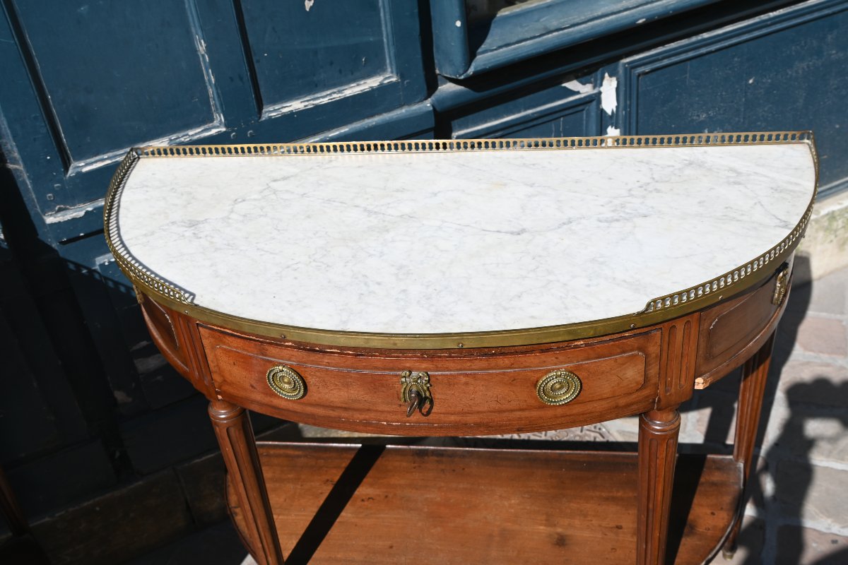 Pair Of Louis XVI Mahogany Console Tables-photo-4