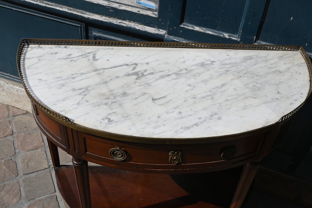Pair Of Louis XVI Mahogany Console Tables-photo-5