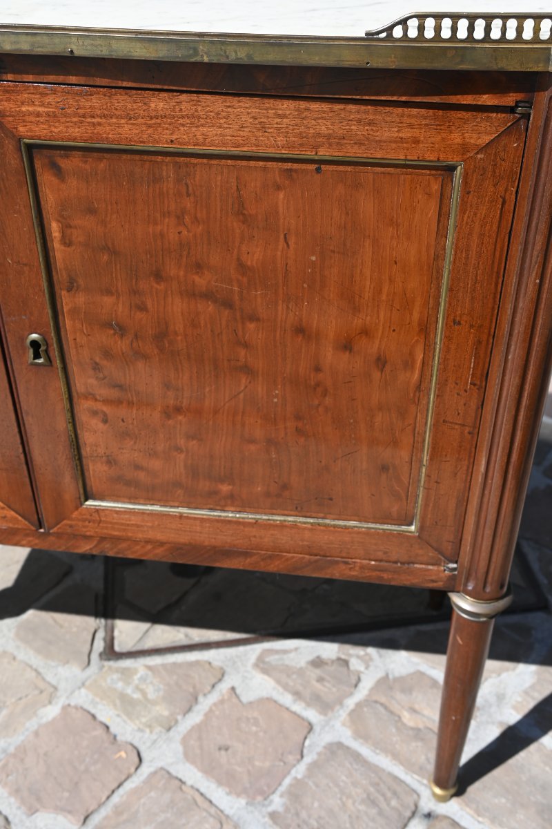 18th-century Louis XVI-style Mahogany Sideboard With Doors-photo-2