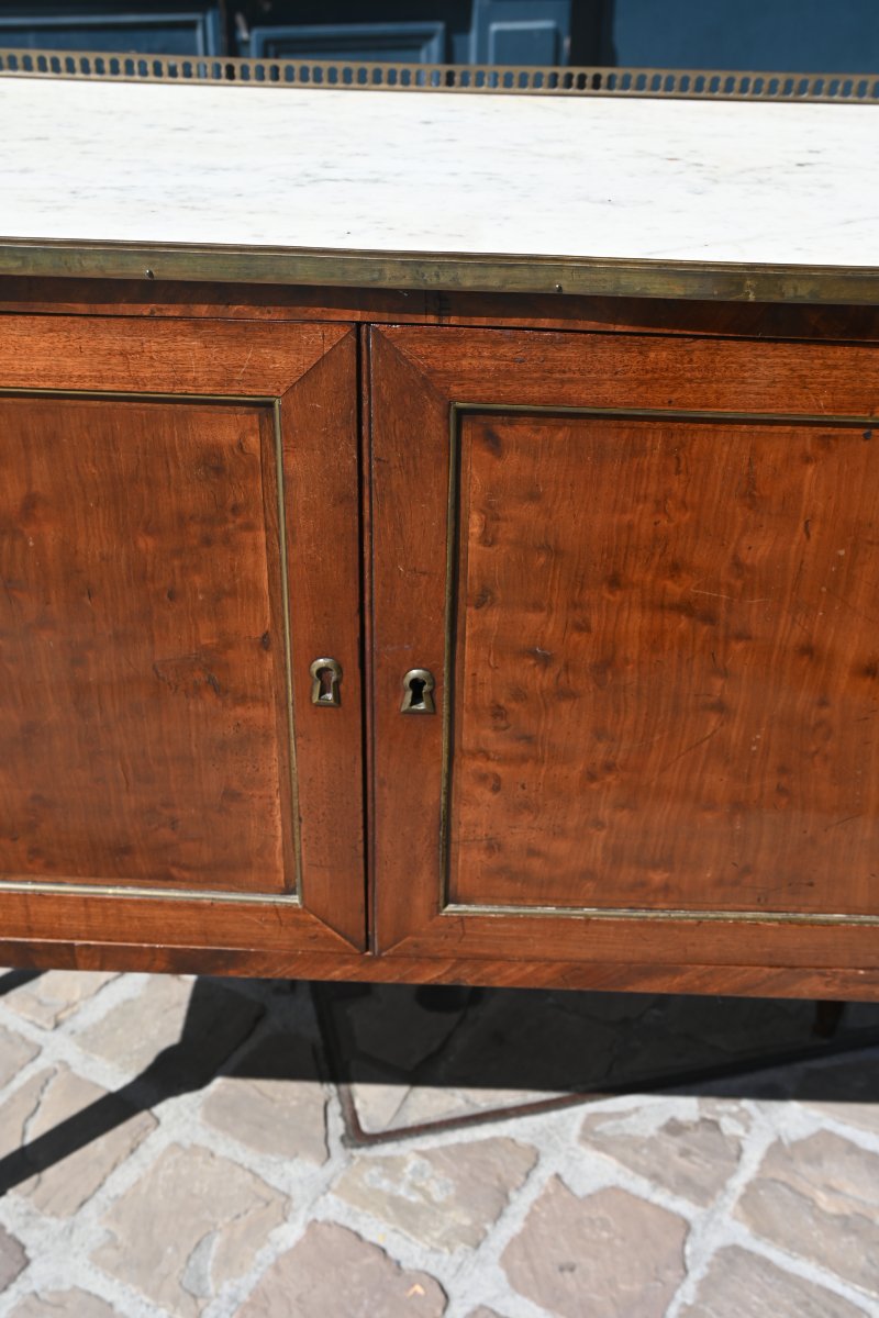 18th-century Louis XVI-style Mahogany Sideboard With Doors-photo-3