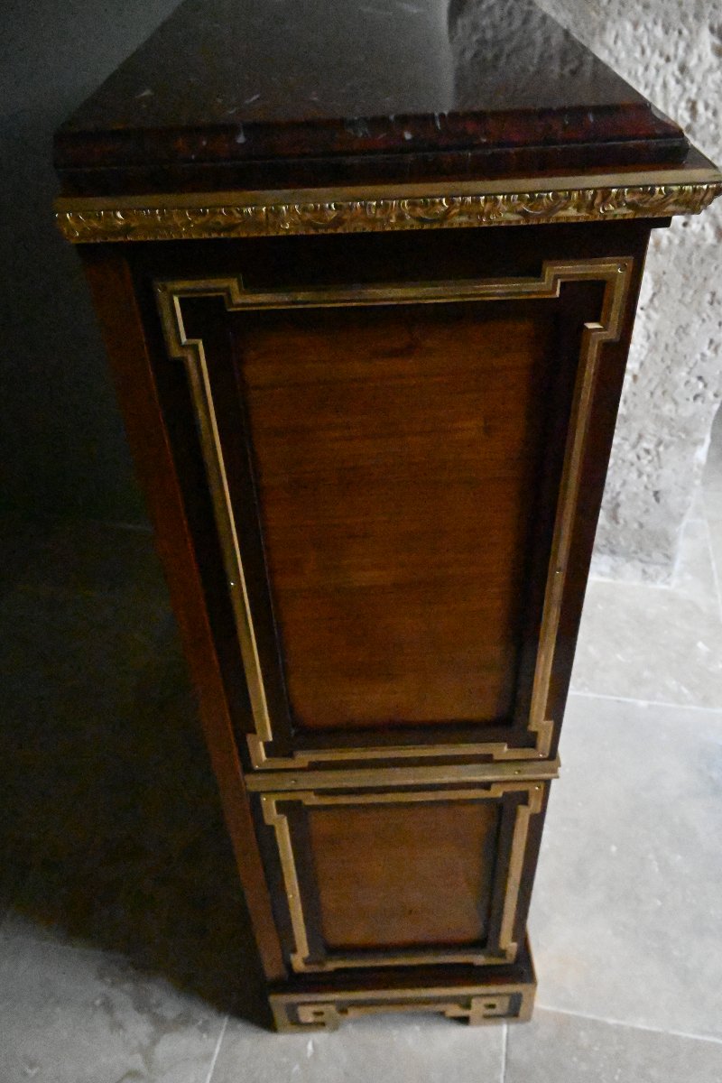 Rare secrétaire Louis XVI attribué à Montigny ou Carlin-photo-1