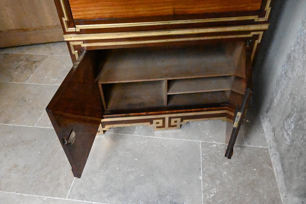 Rare secrétaire Louis XVI attribué à Montigny ou Carlin-photo-6