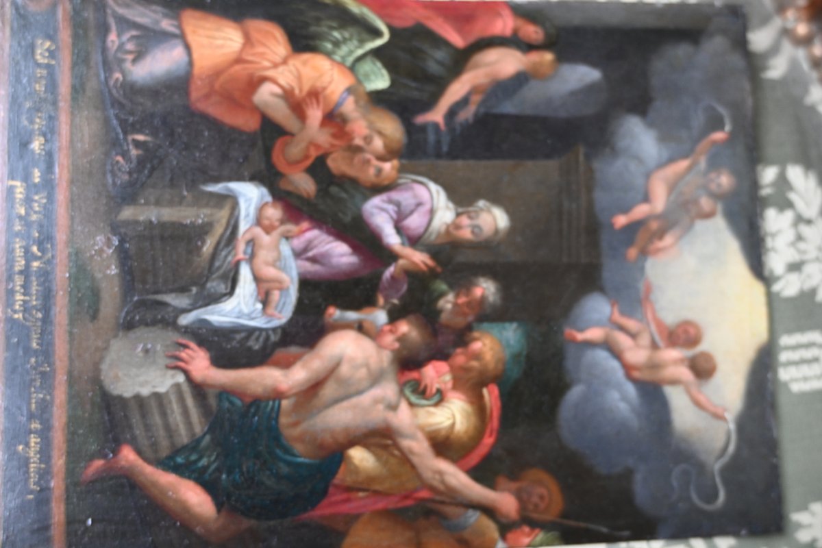 Paire de cuivres du début du XVIII , la Nativité et la Cène -photo-4