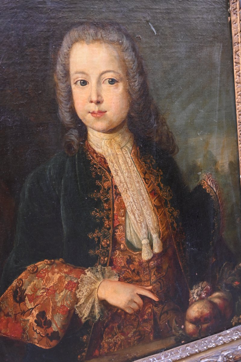 Portrait d un jeune homme , d époque Louis XIV-photo-2
