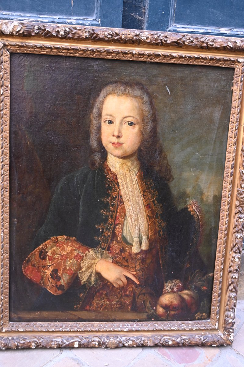 Portrait d un jeune homme , d époque Louis XIV-photo-3