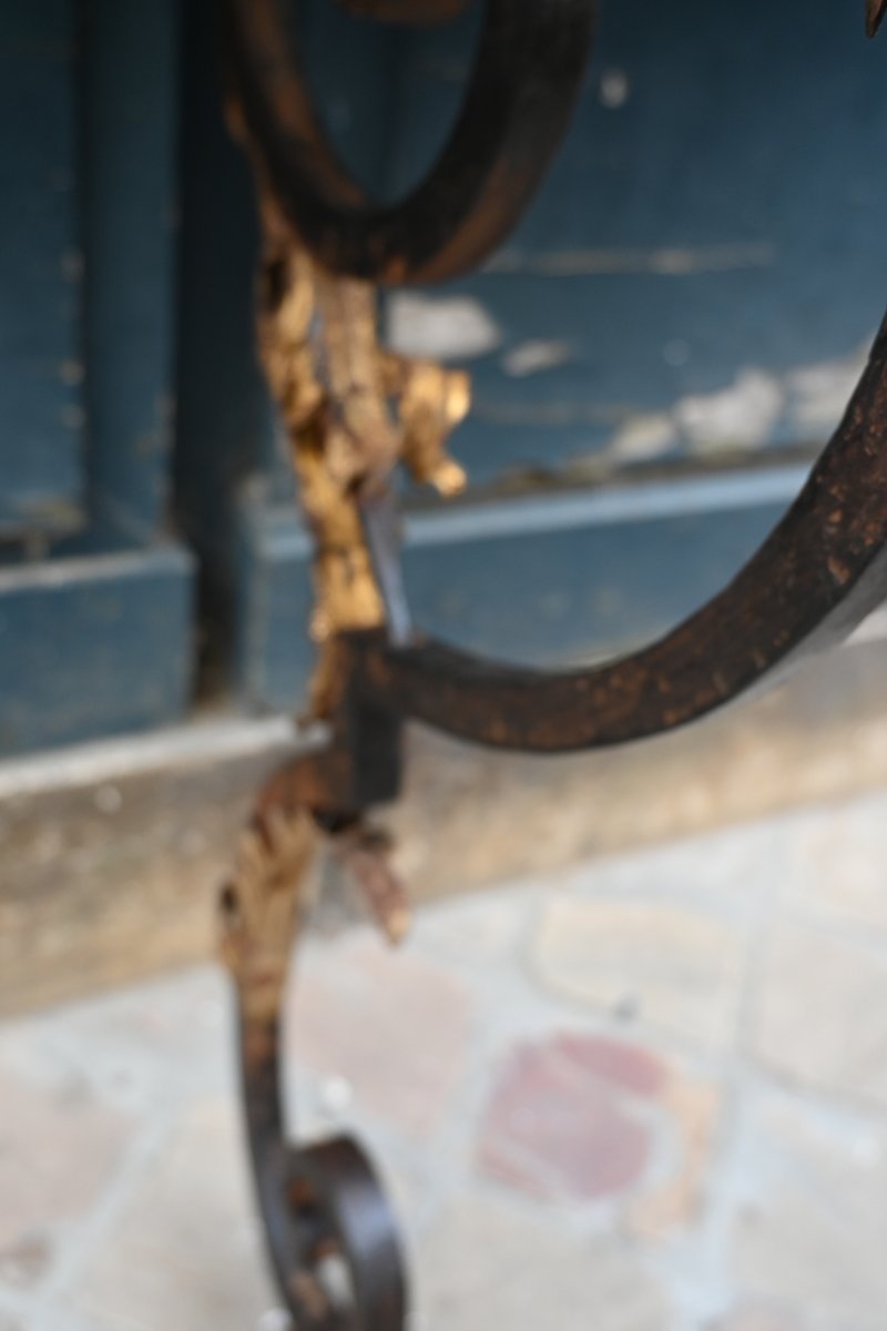 Wrought-iron Console Table, Southern France, 18th Century-photo-8