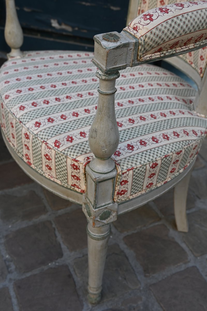 Pair Of Directoire Armchairs, Late 18th Century-photo-1