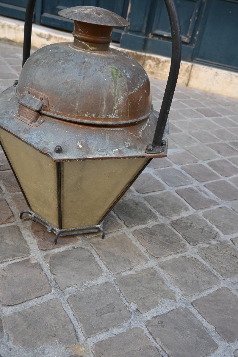 Large 19th-century Copper Lantern-photo-4