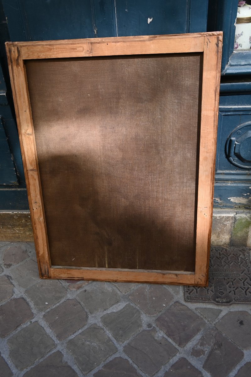 Portrait d une élégante au manteau vert , Robert le Vrac de Tournieres , école XVIII-photo-8
