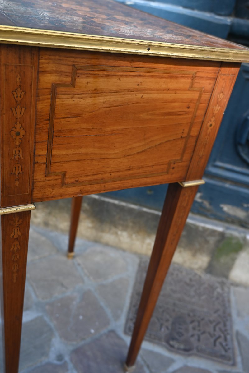 Louis XVI-period Marquetry Coffee Table, Attributed To Dester, Late 18th Century -photo-2