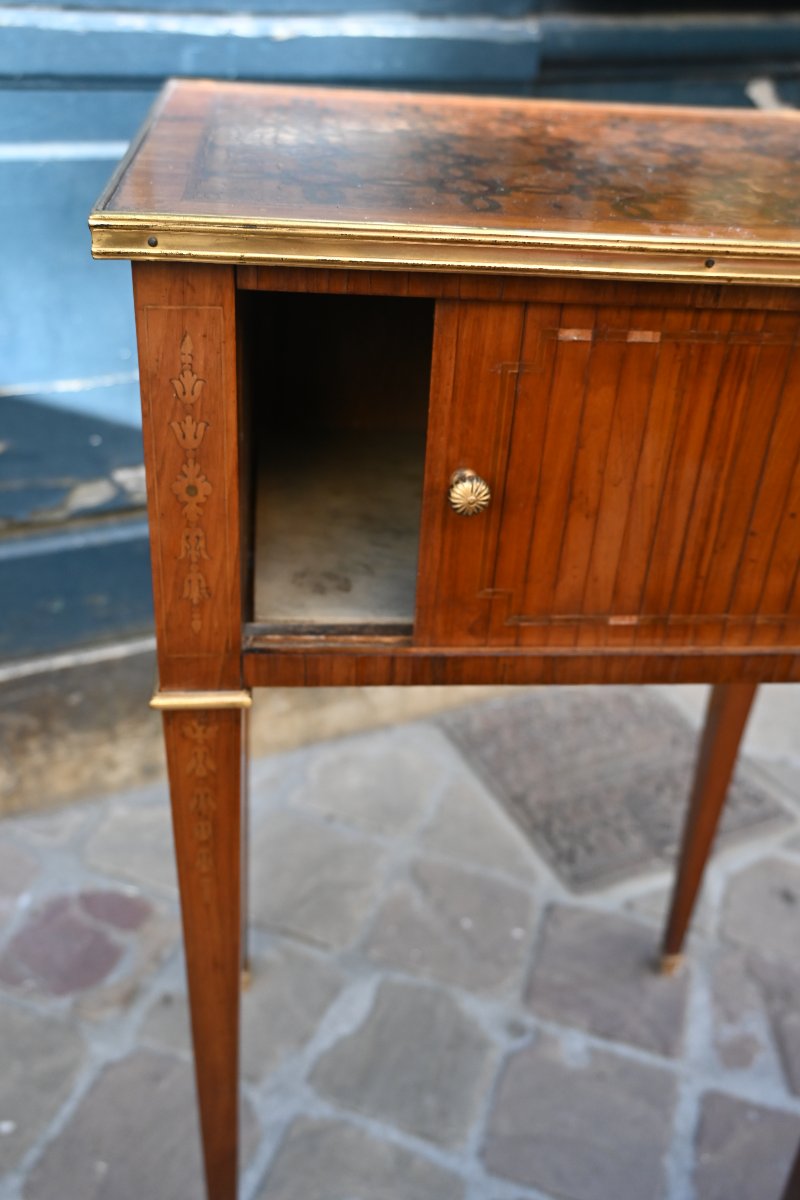 Louis XVI-period Marquetry Coffee Table, Attributed To Dester, Late 18th Century -photo-3