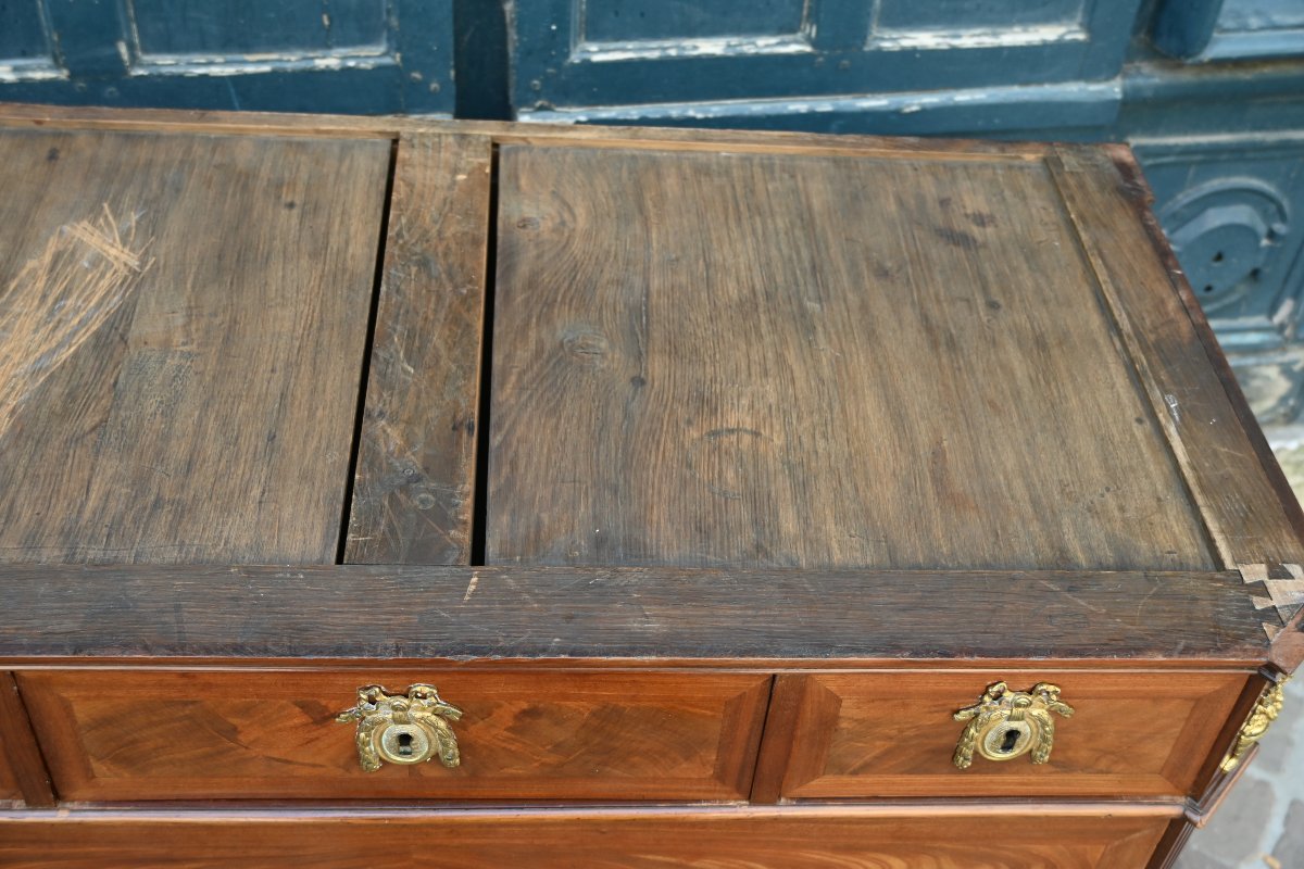 Elégante commode d époque Louis XVI , estampillée-photo-7