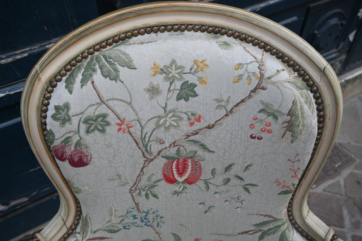 Bergère d époque Louis XV estampillée de Moreau  du XVIII-photo-1
