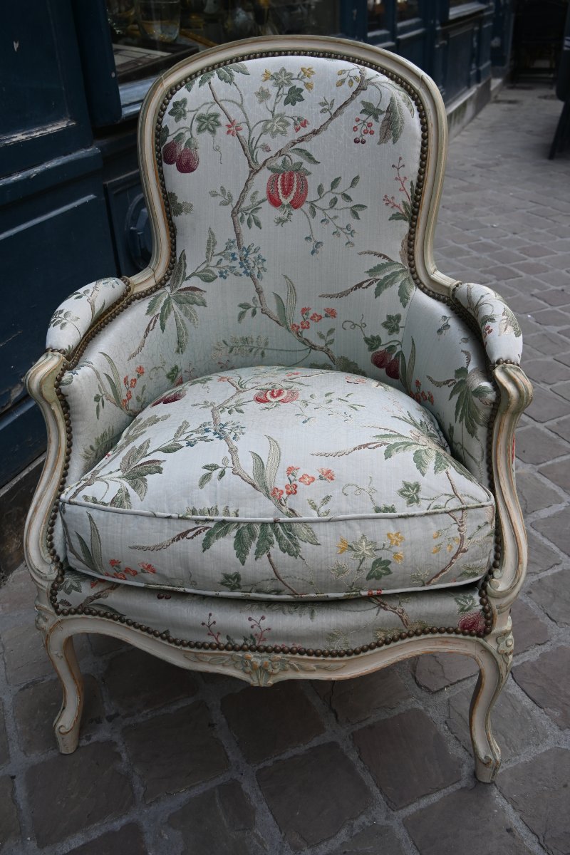 Bergère d époque Louis XV estampillée de Moreau  du XVIII-photo-5