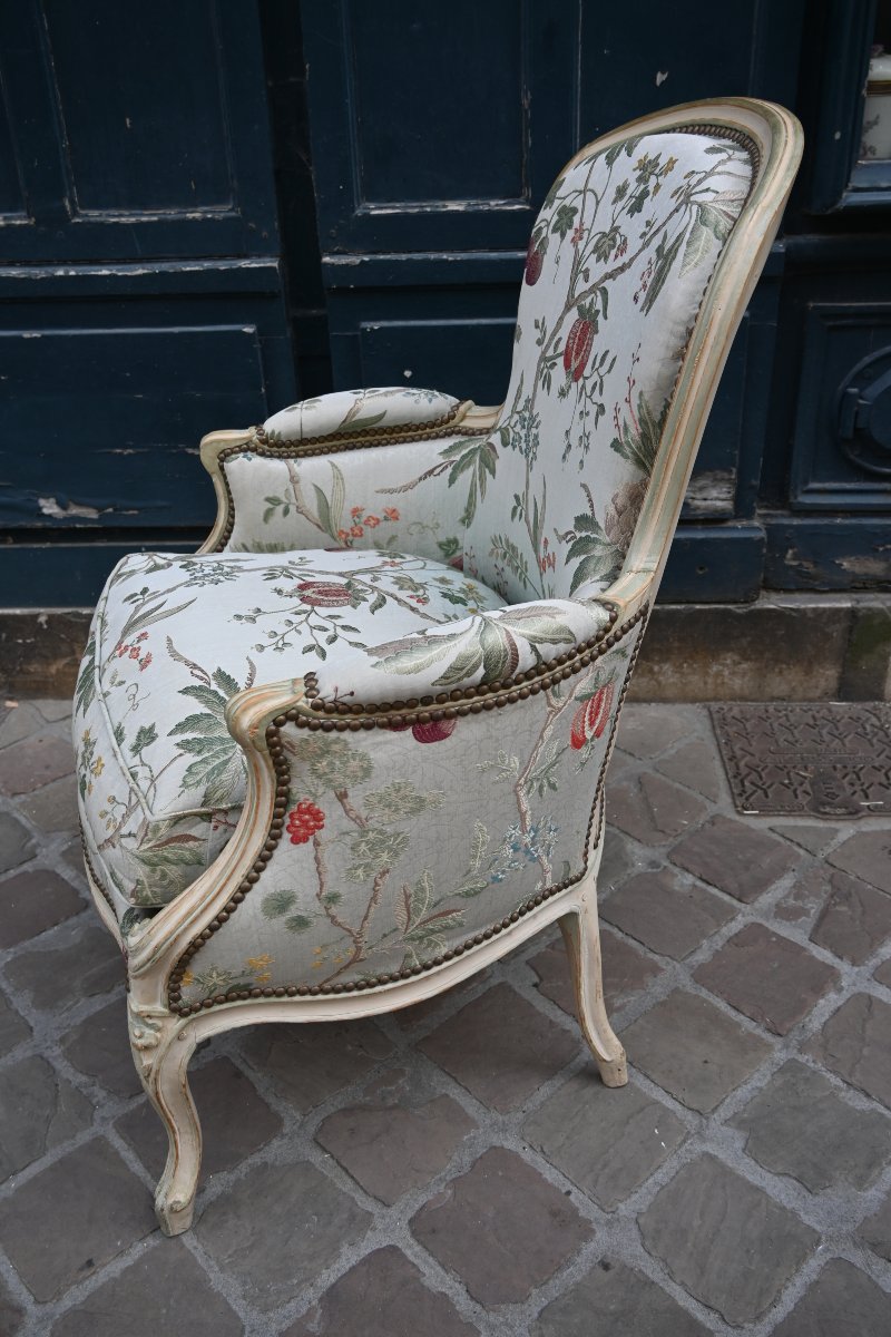 Bergère d époque Louis XV estampillée de Moreau  du XVIII-photo-7