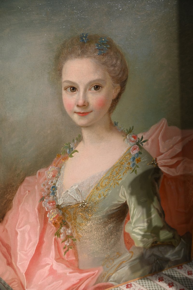Atelier de Jean marc Nattier , portrait de jeune femme   du XVIII-photo-7