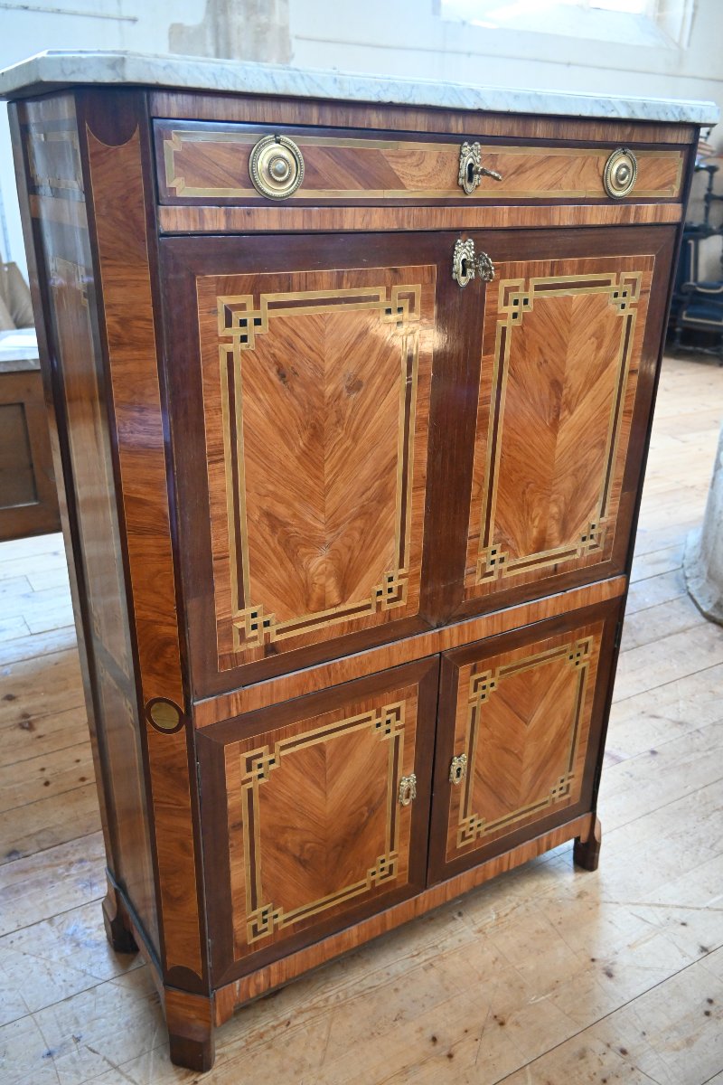 Large secrétaire d époque Louis XVI estampillé de Mondon
