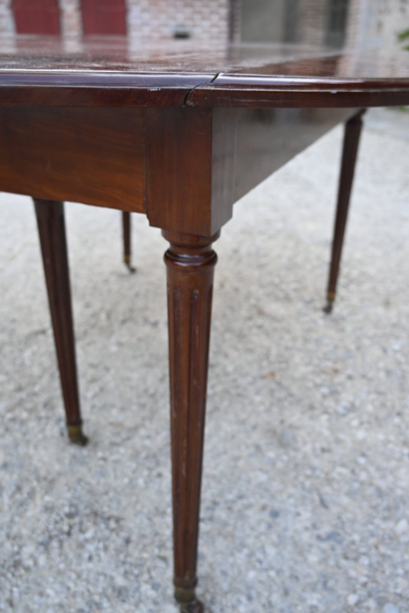 Importante  et très grande table en acajou , fin XVIII-photo-1