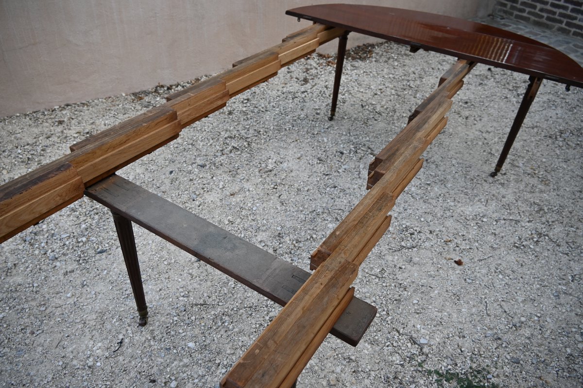 Importante  et très grande table en acajou , fin XVIII-photo-6
