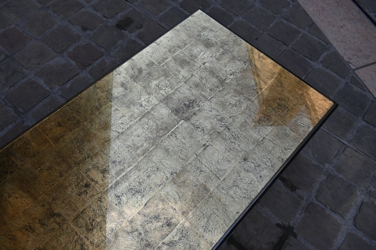 Coffee Table With Gold Leaf, Jansen, Designed By Guy Lefevre-photo-1