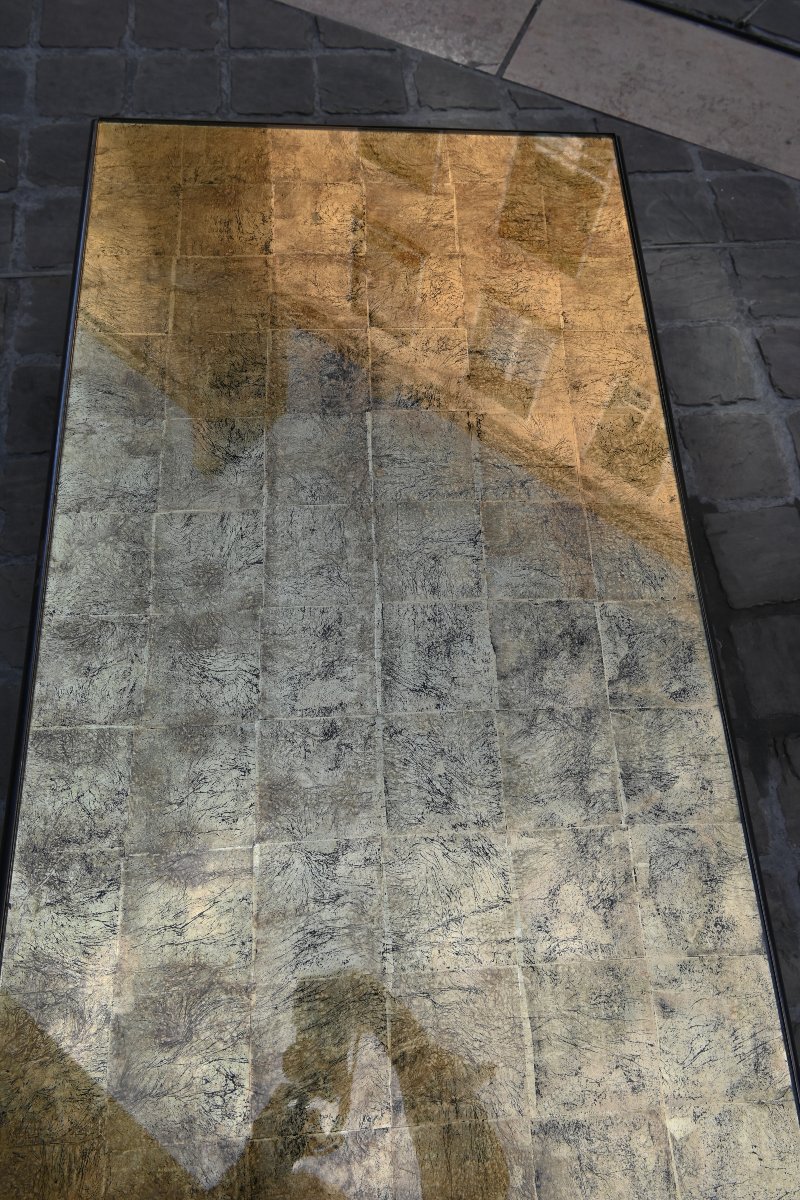 Coffee Table With Gold Leaf, Jansen, Designed By Guy Lefevre-photo-3
