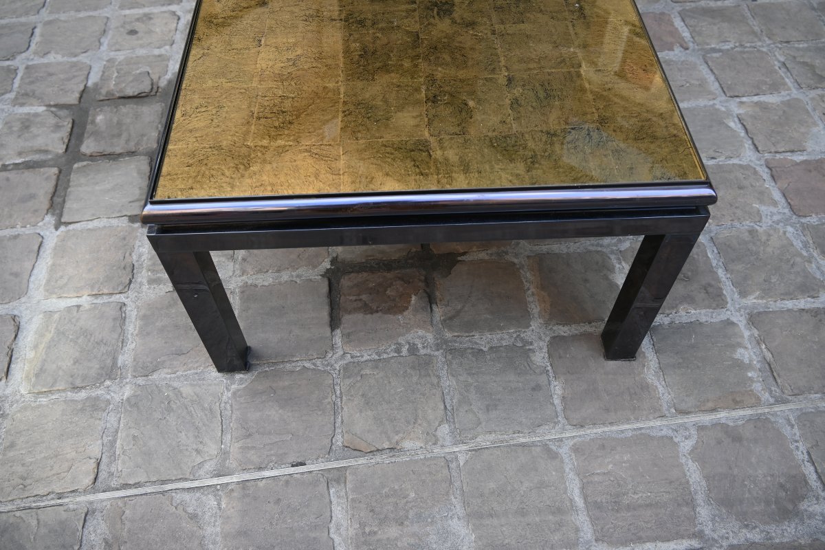 Coffee Table With Gold Leaf, Jansen, Designed By Guy Lefevre-photo-5