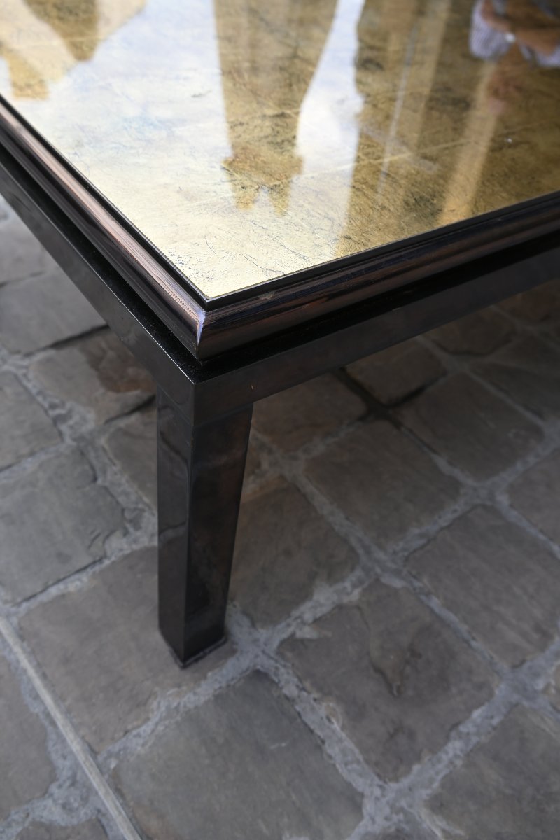 Coffee Table With Gold Leaf, Jansen, Designed By Guy Lefevre