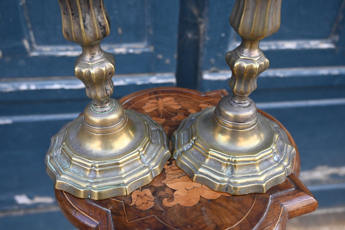 Pair Of 18th-century Dressing Table Candlesticks-photo-2